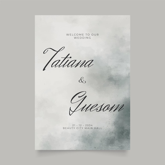 Wedding poster for welcome sign Vector printable wedding props Flyer design for welcome sign ready to print template