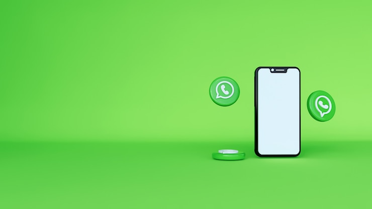 Foto whatsapp 3d'illustrazione al telefono