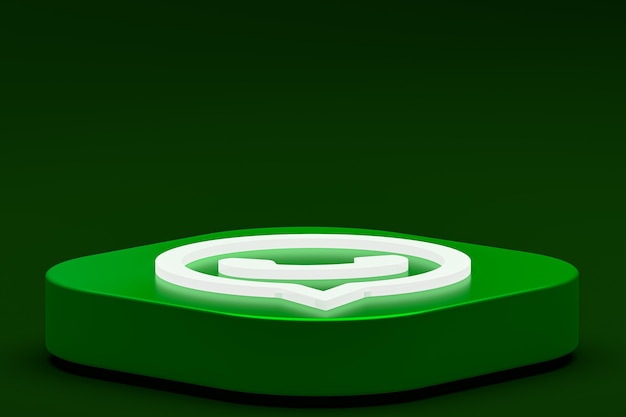 Whatsapp logo 3d