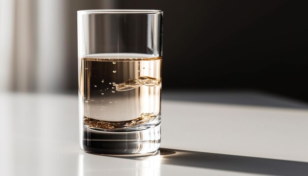 Whisky rinfrescante in cristallo retroilluminato eleganza generata da AI