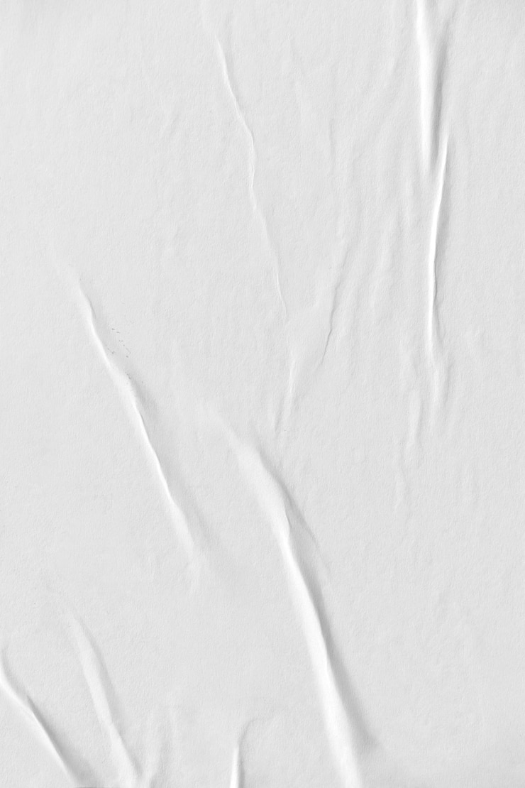 Photo white crinkled paper design element