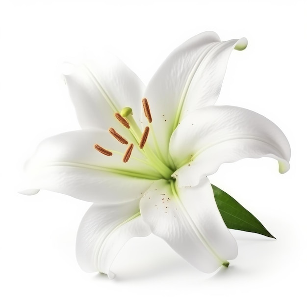 White Lilly fiore isolato Illustrazione AI GenerativexA