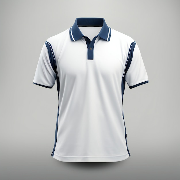 White Polo Tshirt Mockup su sfondo isolato