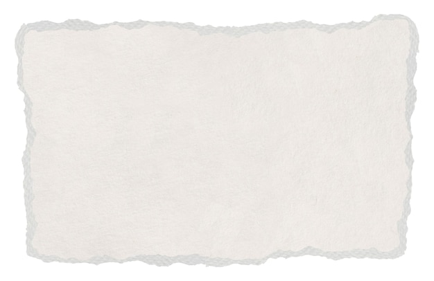 White ripped paper png cut out rectangular collage element on transparent background