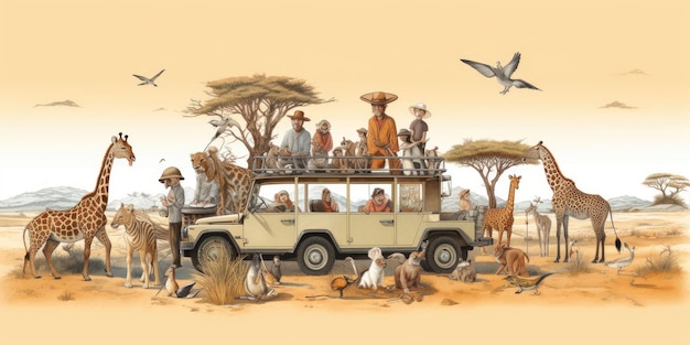 Wild Safari Adventures Esplorando la maestosa fauna selvatica dell'Africa
