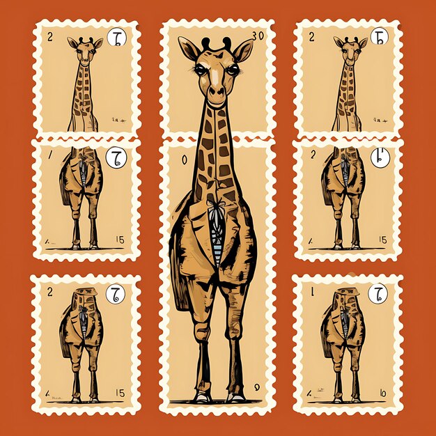 Wildlife Wonders Collezione colorata, carina e creativa di francobolli animali