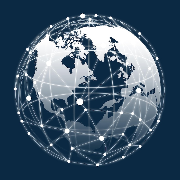 Photo wireframe sphere illustration