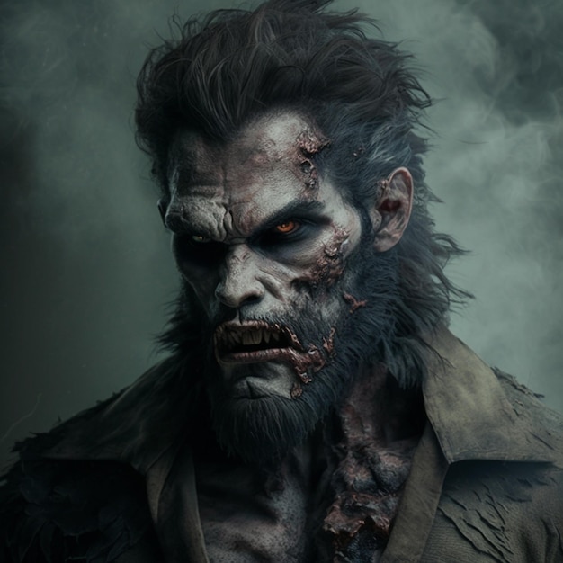 Wolfman in un'ambientazione apocalittica di zombi