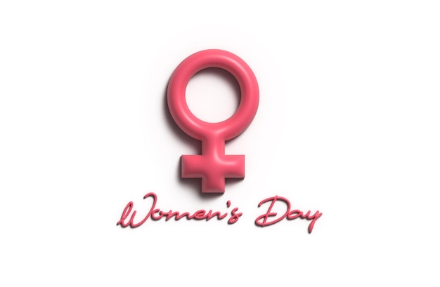 Womens Day 8 marzo Spazio del testo 3D Render Illustration Design