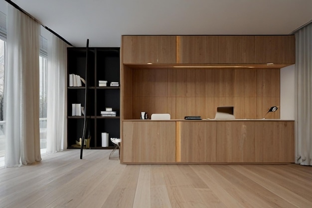 Wooden Wonder Minimal White Design per gli uffici