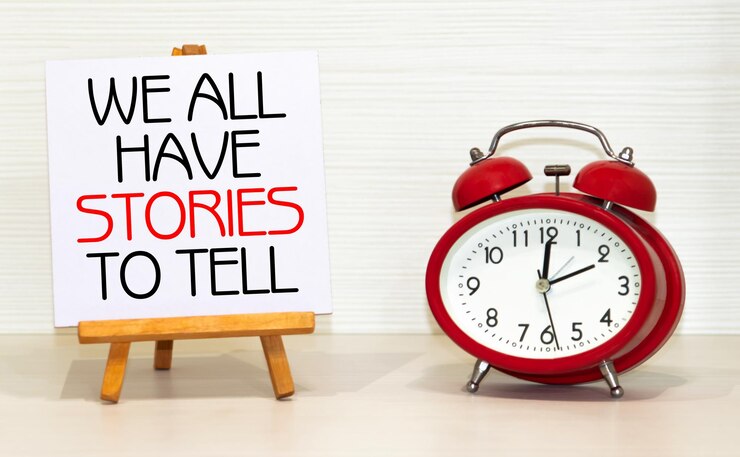 Photo word writing text we all have a story to tell