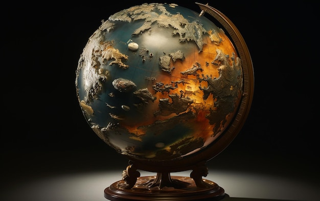 World Explorer Globe su sfondo nero