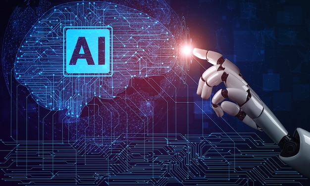 Xai future artificial intelligence robot and cyborg