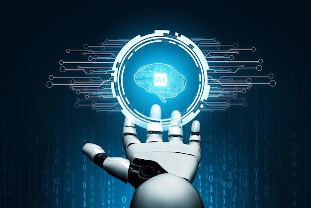 Xai futuristic robot artificial intelligence concept