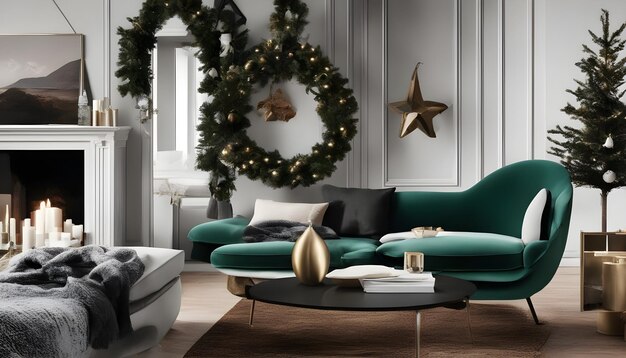 Xmas mood board ispirazione per l'interno