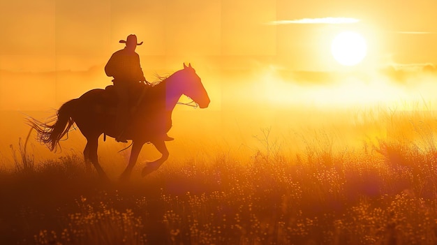 Yeeha un cavaliere e un cowboy Generativo Ai