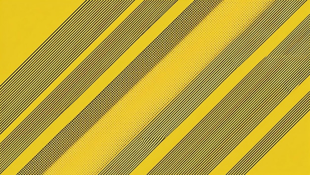 Yellow Diagonal Stripes with Halftone Texture for Modern Vintage Look Generative AI