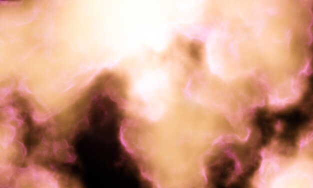 Yellow Haze Pink Light sembra una nuvola di fumo nell'aerosol cosmico o nella nebulosa3D Rendering