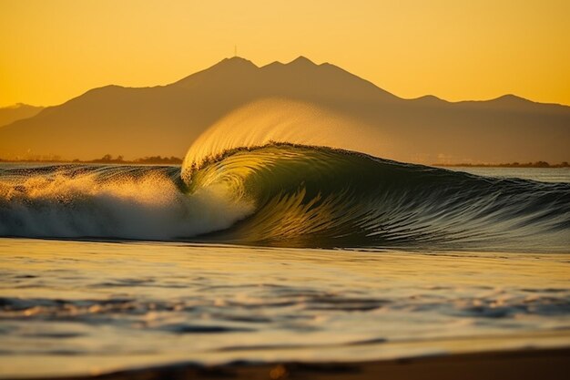 Yellow Wall Wonder Wave foto da parete gialla