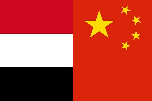 Yemen e Cina bandiera paesi