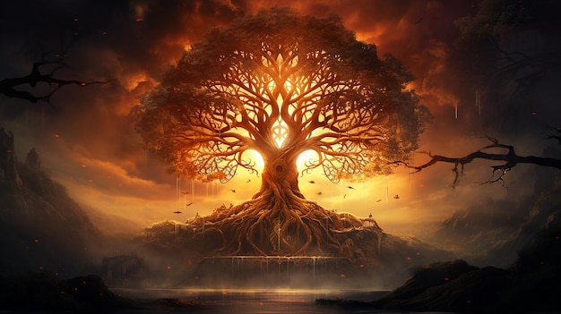 Yggdrasil dalla mitologia norrena L'albero della vita