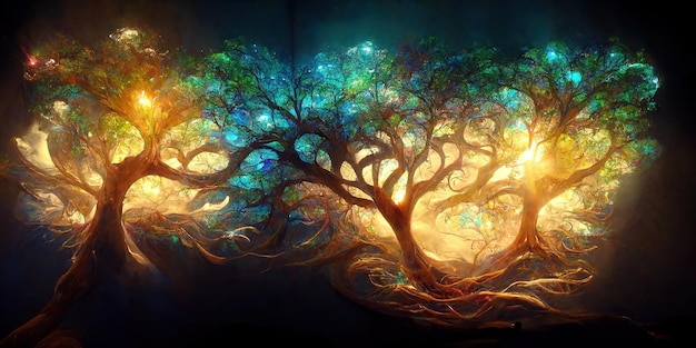 Yggdrasil dalla mitologia norrena noto per essere l'albero della vita.