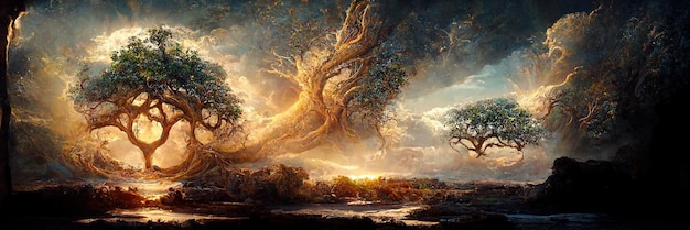 Yggdrasil dalla mitologia norrena noto per essere l'albero della vita.