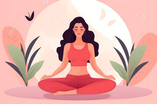 Yoga a casa concetto di meditazione