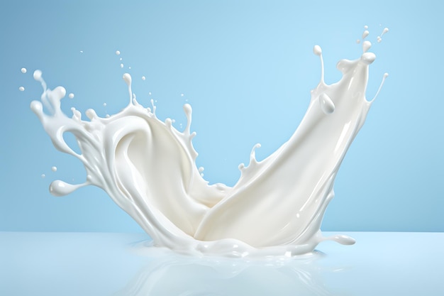 Yogurt a latte lungo o crema ondulata con gocce