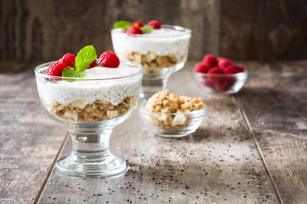 Yogurt di Chia con lamponi o