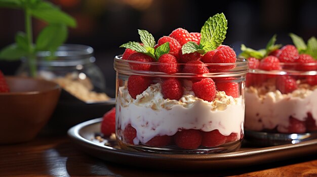 yogurt fatto in casa con fragole fresche e panna montata