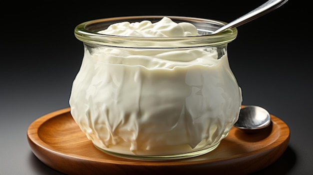 Yogurt fresco fatto in casa con mirtilligenerativo ai