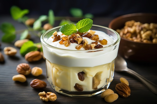 Yogurt greco con miele e noci