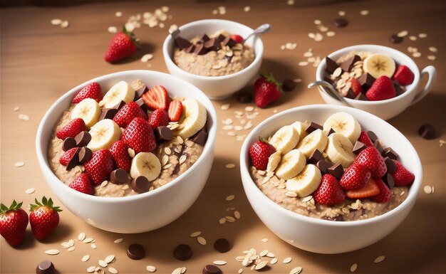 Yogurt sano fatto in casa con muesli e mirtilli