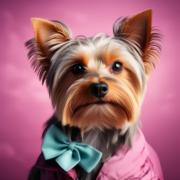 Yorkshire terrier in studio