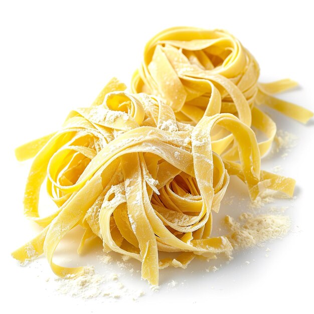 Yummy Raw Rotelle isolato su sfondo bianco