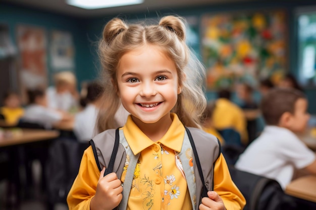 Zaino e libri si preparano per la scuola IA generativa