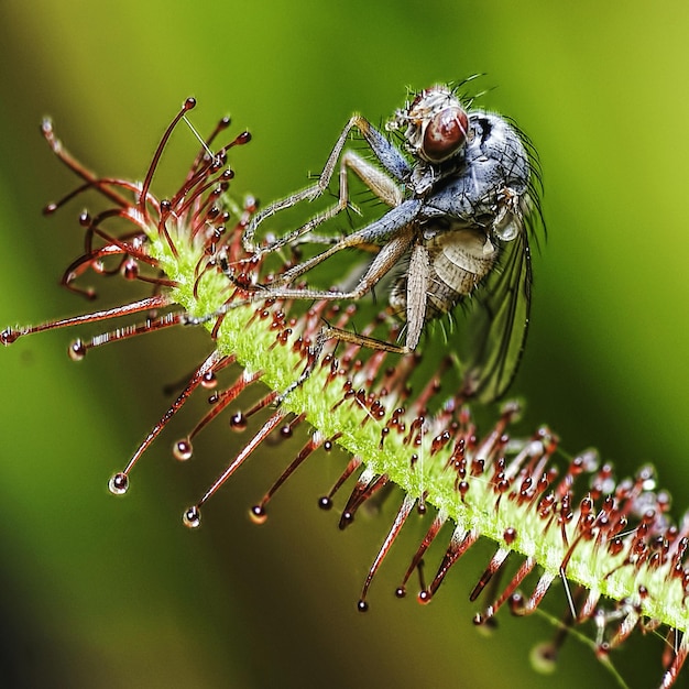 Zanzare catturato dalla pianta