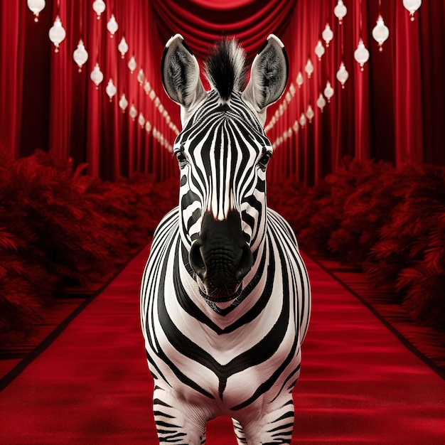 Zebra che fa un grande ingresso nel grande evento