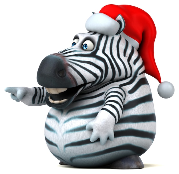 Zebra divertente - Illustrazione 3D