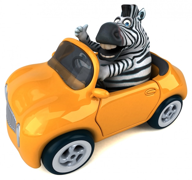 Zebra divertente - illustrazione 3D