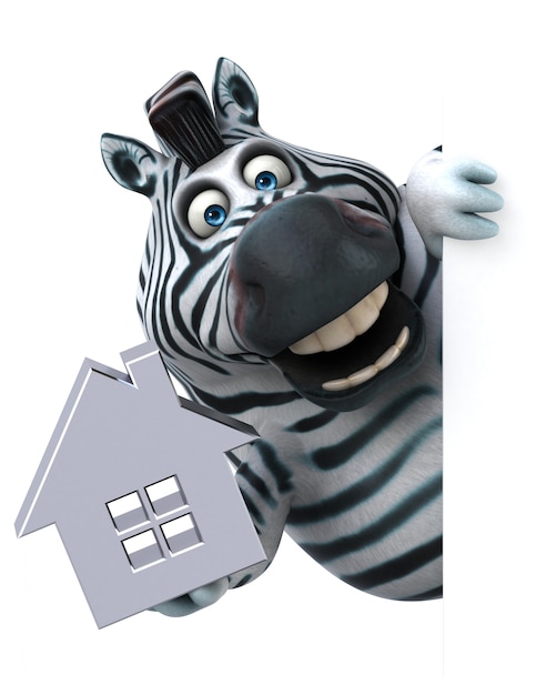 Zebra divertente - illustrazione 3D