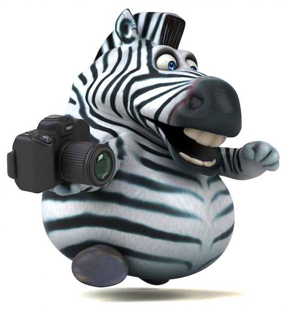 Zebra divertente - illustrazione 3D