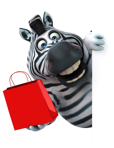 Zebra divertente - illustrazione 3D