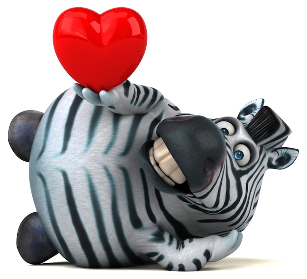 Zebra divertente - Illustrazione 3D