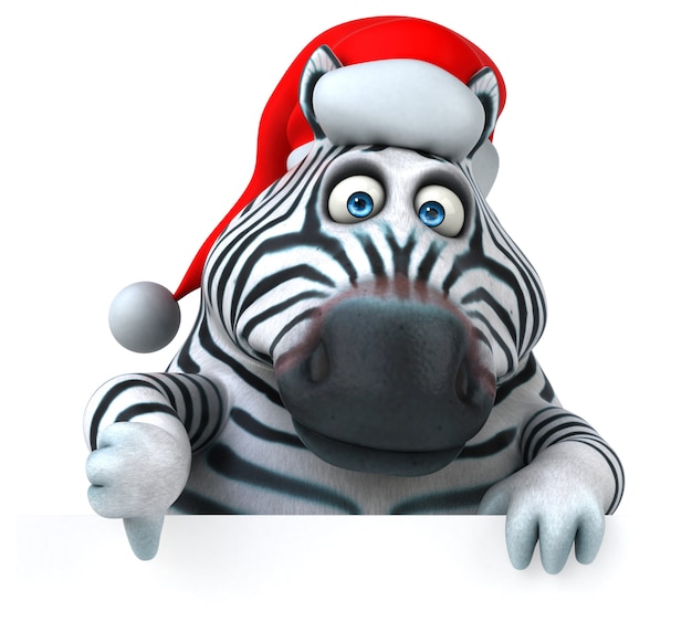 Zebra divertente - Illustrazione 3D