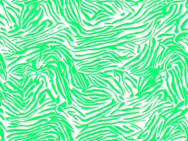 Zebra pattem verde chiaro con linee ondulate carta da parati a disegno senza cuciture