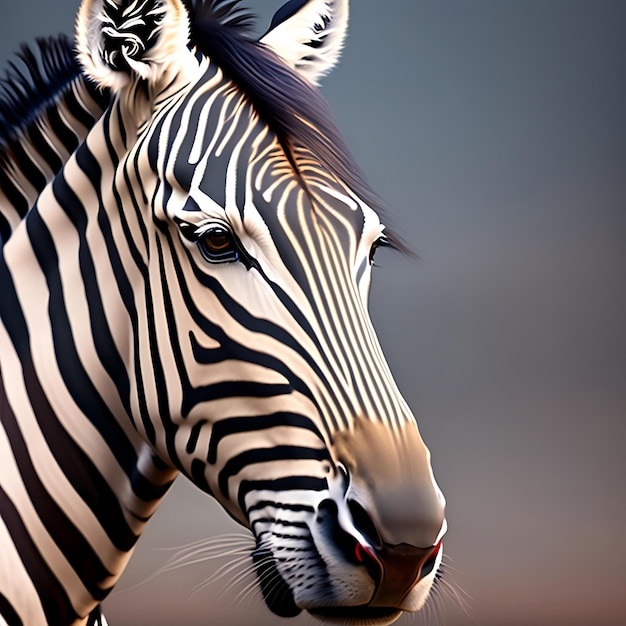 Zebra ritratto da vicino Opere d'arte digitale