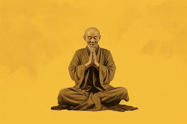 Zen Serenity L'antico saggio cinese in meditazione