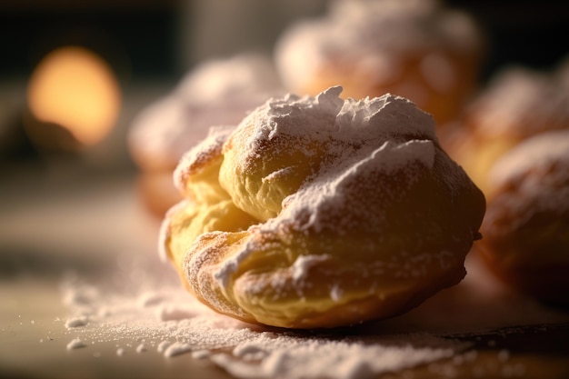 Zeppole donat ciambelle italiane con ripieno AI generativa